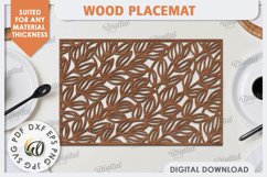 Wood Placemat Laser Cut. Home Decor. Wood Coasters SVG Product Image 1
