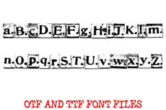 Wood Print Blacks Lettering ABC Font Typography Text OTF Product Image 2