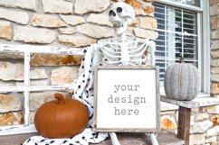 Wood Sign 12x12 Halloween Mockup|Add SVG Sublimation Clipart Product Image 1