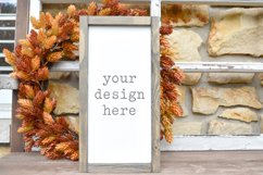 Wood Sign 6x12 Autumn Fall Mockup| Add SVG Add Sublimation Product Image 1