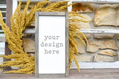 Wood Sign 6x12 Autumn Fall Mockup| Add SVG Add Sublimation Product Image 1
