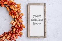 Wood Sign 6x12 Autumn Fall Mockup| Add SVG Add Sublimation Product Image 1