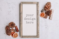 Wood Sign 6x12 Autumn Fall Mockup| Add SVG Add Sublimation Product Image 1
