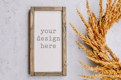 Wood Sign 6x12 Autumn Fall Mockup| Add SVG Add Sublimation Product Image 1