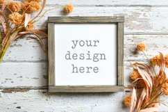Wood Sign 8x8 Autumn Fall Mockup| Add SVG Add Sublimation Product Image 1