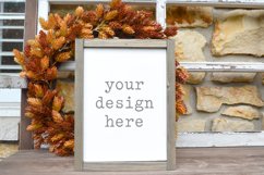 Wood Sign 9x11 Autumn Fall Mockup| Add SVG Add Sublimation Product Image 1