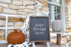 Wood Sign 11x14 Halloween Mockup|Add SVG Clipart Sublimation Product Image 1