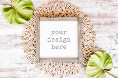 Wood Sign Mockup| Stock Photo| Flat Lay | Add SVG Clipart Product Image 1