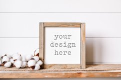Square Wood Sign Mockup| Digital File | Sublimation | Add SV Product Image 1