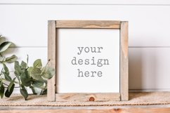 Square Wood Sign Mockup| Digital File | Sublimation | Add SV Product Image 1