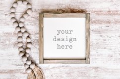 Wood Sign Mockup| Farmhouse Style Mockup | Add SVG Clipart Product Image 1