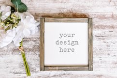 Wood Sign Mockup| Stock Photo| Flat Lay | Add SVG Clipart Product Image 1