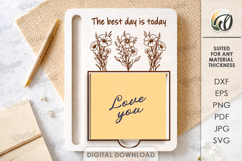 Sticky Note Holders Bundle Laser Cut. Note Pad Holder SVG Product Image 7