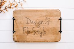 Wood Tray Mockup| Stock Photo| Flat Lay | Digital Mockup Product Image 1