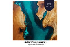 Wood Tumbler Wrap | Blue Abstract Tumbler Sublimation Design