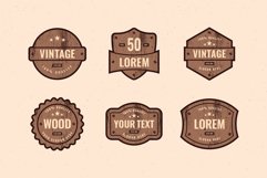 Wood Vintage Editable Logo Badges Product Image 1