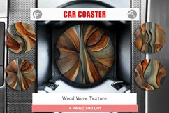 Car Coaster Wood Wave Texture Product Image 1