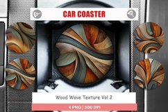 Car Coaster Wood Wave Texture Product Image 1