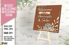 Wood Welcome Wedding Sign Laser Cut. Wedding Decor SVG Product Image 1