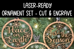 Laser Ready Christmas Ornament SVGs | Cut and Engrave Product Image 3