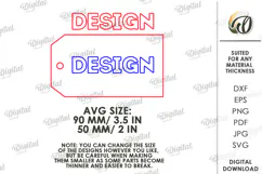 Wooden 4th of July gift tag Laser Cut. American flag SVG Product Image 2