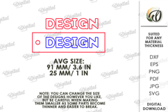 Wooden 4th of July gift tag Laser Cut Product Image 2