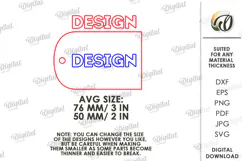 Wooden 4th of July gift tag Laser Cut Product Image 2