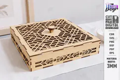 Wooden and Acrylic Jewelry Box Laser Cut | Storage Box | CNC Product Image 1