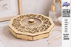Wooden and Acrylic Jewelry Box Laser Cut | Storage Box | CNC Product Image 1
