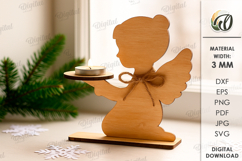 Angels Stand Bundle Laser Cut. Candle Holders SVG Product Image 2