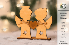 Angels Stand Bundle Laser Cut. Candle Holders SVG Product Image 6