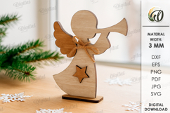 Angel Stand Laser Cut. Stand Decor SVG Product Image 1