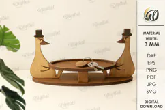 Wooden Animal Key Holder Laser Cut. Ducks SVG Product Image 1
