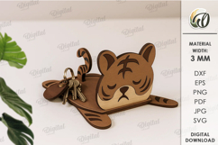 Wooden Animal Key Holders Bundle Lasercut. Funny Animals SVG Product Image 10