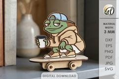 3D Animals On Skateboards Bundle Laser Cut. Kids Toy SVG Product Image 3