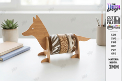 Animal Tape Dispenser Laser Cut | Desktop Tape Holder | Fox Product Image 1