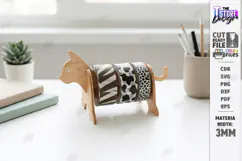 Animal Tape Dispenser Laser Cut | Desktop Tape Holder | Cat Product Image 1