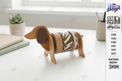 Animal Tape Dispenser Laser Cut | Desk Tape Holder | Dog SVG Product Image 1
