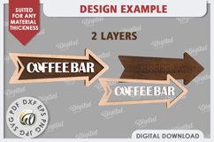 Wooden Arrow Signs for Drinks LaserCut Bundle. Layered Signs Product Image 7