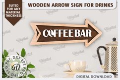 Wooden Arrow Signs for Drinks LaserCut Bundle. Layered Signs Product Image 6