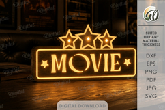 3D Art Night Lamps Bundle Laser Cut. Night Light SVG Product Image 7