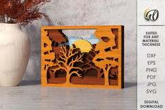 Autumn Layered Home Decors Bundle Lasercut. Wooden Decor SVG Product Image 9