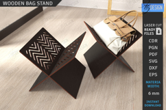 Wooden Bag Stand Laser Cut |Bag Place| Hallway Furniture SVG Product Image 1