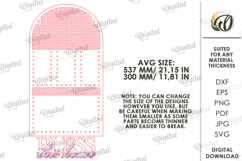 3D Base For Crochet Pocket Organizer Lasercut.Home Decor SVG Product Image 2