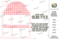 3D Base For Crochet Pocket Organizer Lasercut.Home Decor SVG Product Image 2
