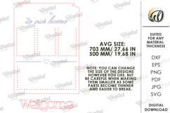3D Base For Crochet Pocket Organizer Lasercut.Home Decor SVG Product Image 2