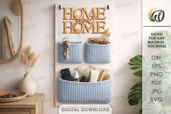 3D Base For Crochet Pocket Organizer Lasercut.Home Decor SVG Product Image 1