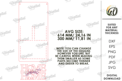 3D Base For Crochet Pocket Organizer Lasercut.Home Decor SVG Product Image 2