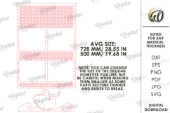 3D Base For Crochet Pocket Organizer Lasercut.Home Decor SVG Product Image 2