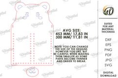 3D Base For Crochet Pocket Organizer Lasercut.Home Decor SVG Product Image 2